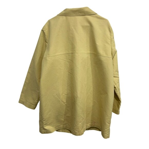 Ellen Tracy Womens Double-Breasted Coat Light Yellow Size 18 - Picture 2 of 9